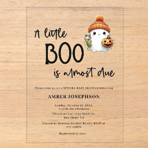 Budget Little Boo Halloween Baby shower Acryl Uitnodigingen