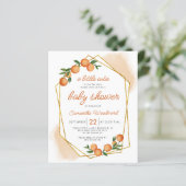 Budget Little Cutie Citrus Baby shower Invitation (Staand voorkant)
