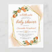 Budget Little Cutie Citrus Baby shower Invitation (Voorkant)
