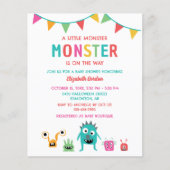 Budget Little Monster Baby shower Halloween (Voorkant)