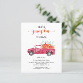 Budget Little Pumpkin Baby shower Red Truck Herfst (Staand voorkant)