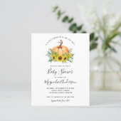 Budget Little Pumpkin Herfst Baby shower Invitatio (Staand voorkant)