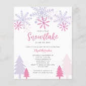 Budget Little Snowflake Baby shower Winter (Voorkant)