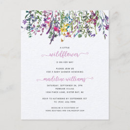 BUDGET Little Wildflower Baby shower Invitation