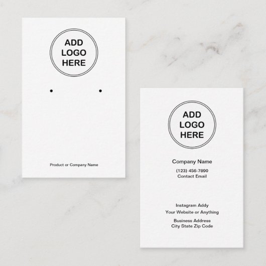 Budget Logo Design Sieraden Display Kaarten Visitekaartje (Voorkant / Achterkant)