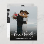 Budget Love and Bedankt Weddenschap Foto Dank u (Voorkant / Achterkant)