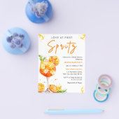 Budget Love at First Spritz Bridal Shower Invite Flyer (Enkel)