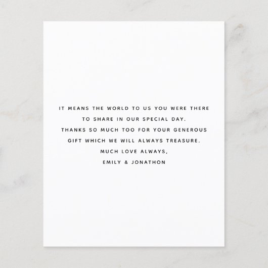 BUDGET Love Bedankt 3 Foto's Weddenschap Bedankt (Achterkant)