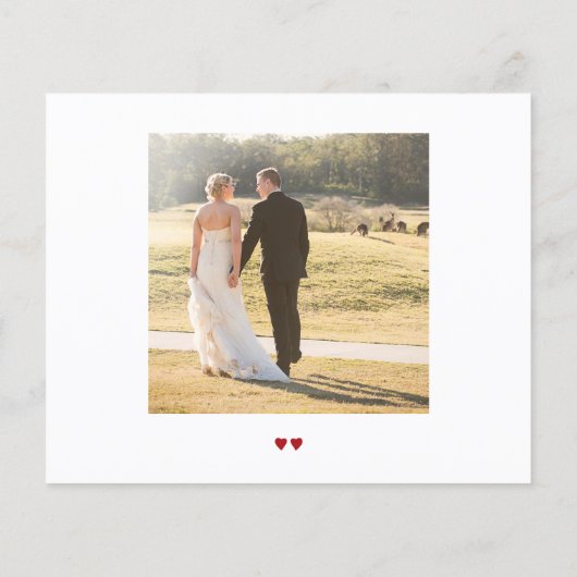 Budget love bedankt script foto bruiloft bedankt flyer (Achterkant)