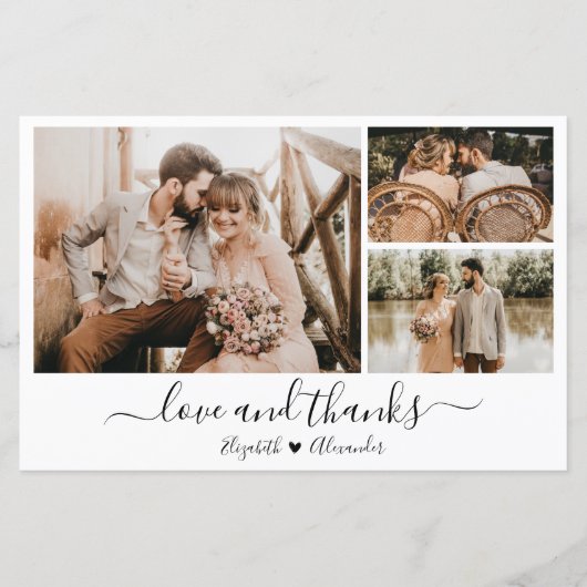 Budget Love et Merci Mariage Merci papier (Devant)