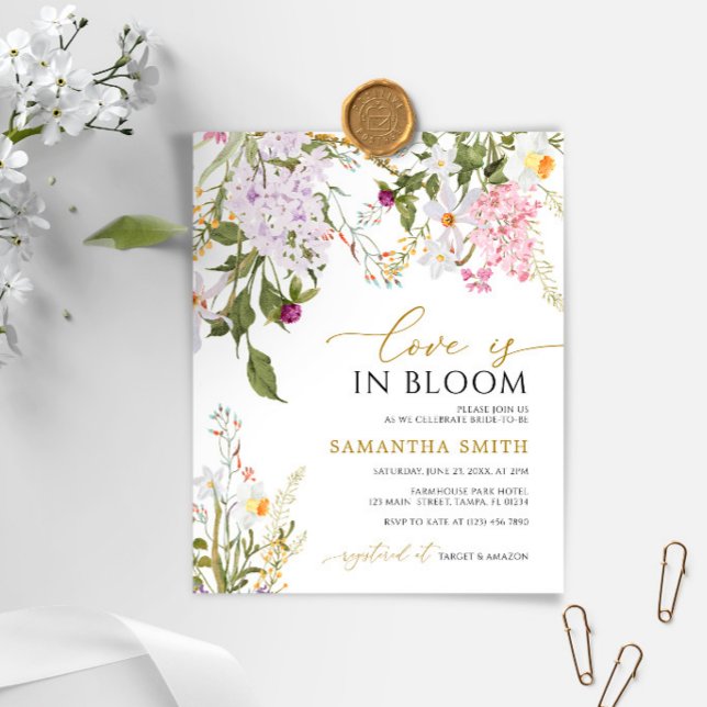 BUDGET Love in Bloom Wilflower Shower Invitation (Creator heeft geüpload)