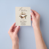 Budget Love Is Brewing Bridal Shower Uitnodiging Flyer (Hand)