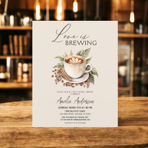 Budget Love is Brewing Bruidsfeest Uitnodiging Flyer