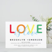 BUDGET Love is Love Rainbow Modern Wedding (Staand voorkant)