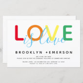 BUDGET Love is Love Rainbow Modern Wedding (Voorkant / Achterkant)