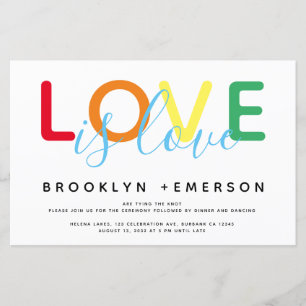 BUDGET Love is Love Rainbow Modern Wedding