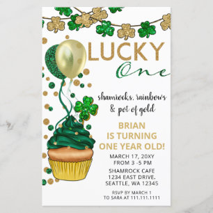 Budget Lucky One St Patrick Birthday Uitnodiging