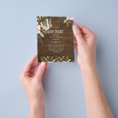 BUDGET Luiaard FOTO BABY Feest Uitnodiging Meisje Flyer (Hand)