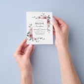 Budget Lunch Dusty Rose Roze Bruiloft Flyer (Hand)