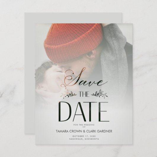 Budget Luxury Moderne Transparency Wedding Foto (Voorkant / Achterkant)