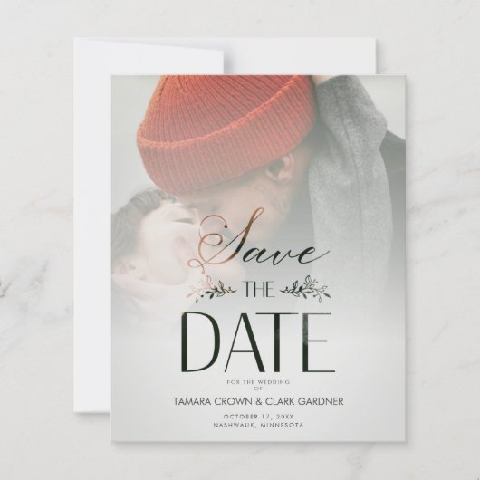 Budget Luxury Moderne Transparency Wedding Foto (Voorkant)