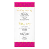 BUDGET magenta programme de mariage tropical feuil (Dos)