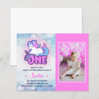 Budget Magical Unicorn 1st Birthday Foto nodigt ui