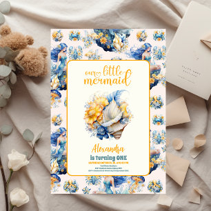Budget Magische Zeemeermin 1e Verjaardagsfeest Flyer
