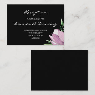 Budget Magnolia Floral Wedding Reception Informatiekaartje
