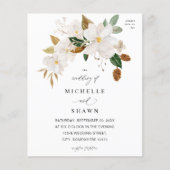 Budget Magnolia White Floral Wedding (Voorkant)