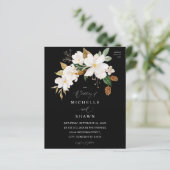 Budget Magnolia White Floral Wedding - Black (Staand voorkant)