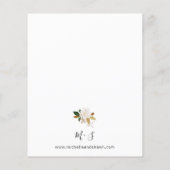 Budget Magnolia White Floral Wedding Flyer (Achterkant)