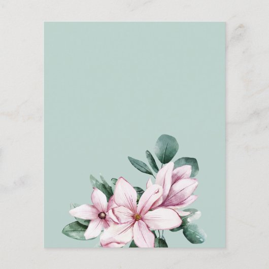 BUDGET Magnolia Wreatfoto bruiloft behalve datum (Achterkant)