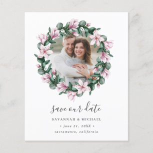 BUDGET Magnolia Wreatfoto bruiloft behalve datum