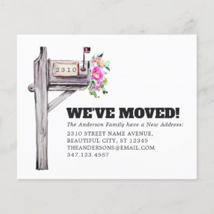 Budget Mailbox Floral New Home Moving Announge