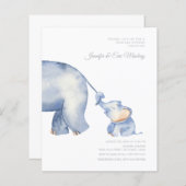 Budget Mama en Baby Elephant Baby shower (Voorkant / Achterkant)