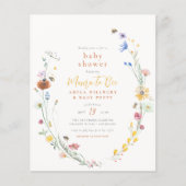 Budget mama om Baby shower van wilde bloem te word (Voorkant)