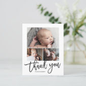 Budget manuscrit 3 photo Carte de remerciements bé (Debout devant)