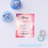 Budget Marble Wedding Menu Flyer (Enkel)