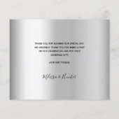 Budget mariage argent script photo carte de remerc (Dos)