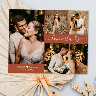Budget Mariage Collage Carte de remerciements en t