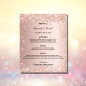 Budget mariage dîner menu rose or parties scintill