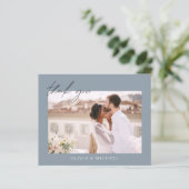 Budget Mariage Dusty Blue Photo Merci Cartes (Debout devant)