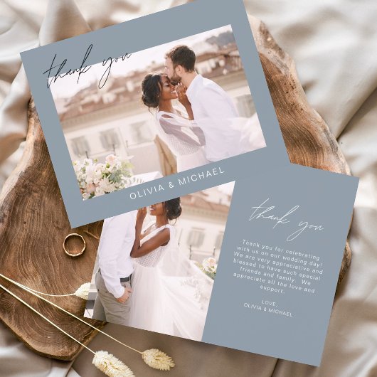 Budget Mariage Dusty Blue Photo Merci Cartes