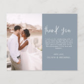 Budget Mariage Dusty Blue Photo Merci Cartes (Devant)