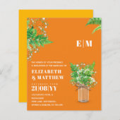 BUDGET Mariage Inviter Fern Greenery Feuilles (Devant / Derrière)