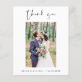 Budget Mariage Minimaliste Photo Merci Cartes (Devant)