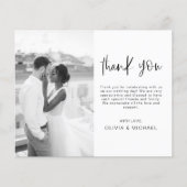 Budget Mariage Minimaliste Photo Merci Cartes (Devant)