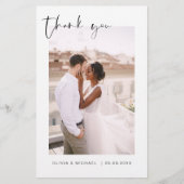 Budget Mariage Minimaliste Photo Merci Cartes (Devant)