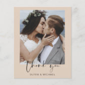 Budget Mariage Terracotta Carte de remerciements (Devant)